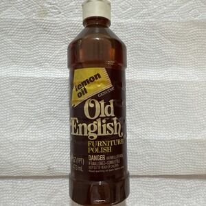 Vintage Old English Furniture Polish Lemon Oil 16 oz Plastic Full Bottle Prop